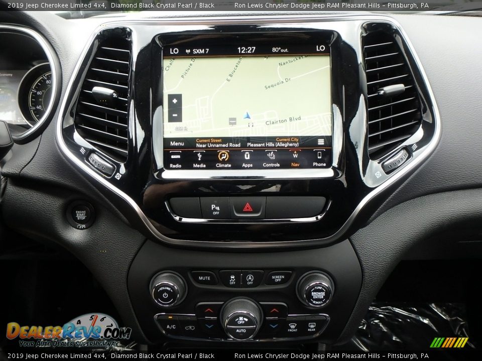 2019 Jeep Cherokee Limited 4x4 Diamond Black Crystal Pearl / Black Photo #17