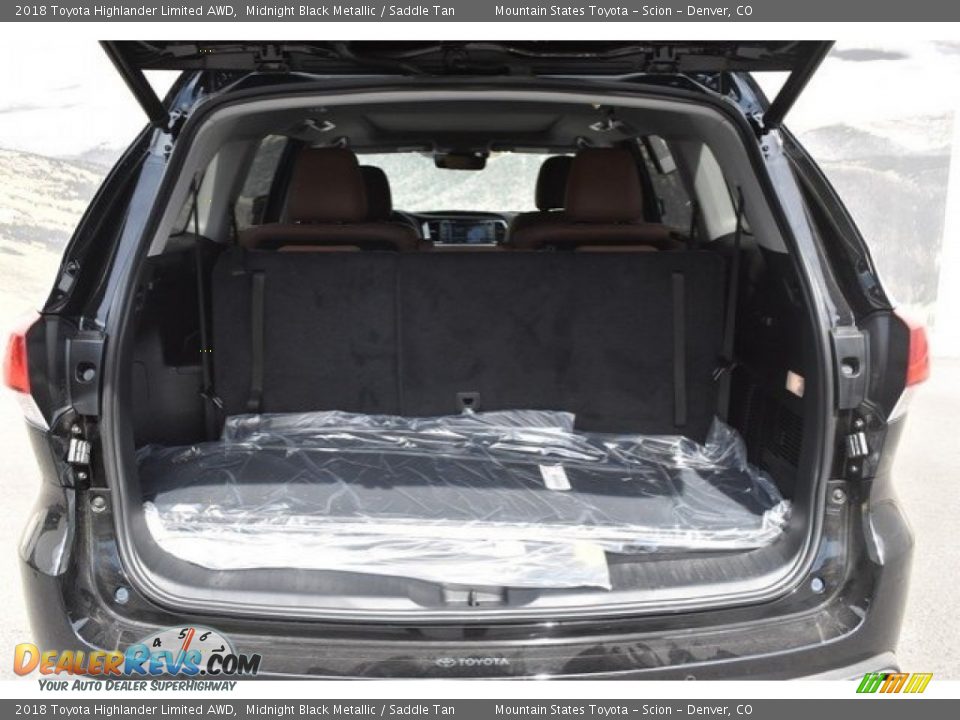 2018 Toyota Highlander Limited AWD Midnight Black Metallic / Saddle Tan Photo #33