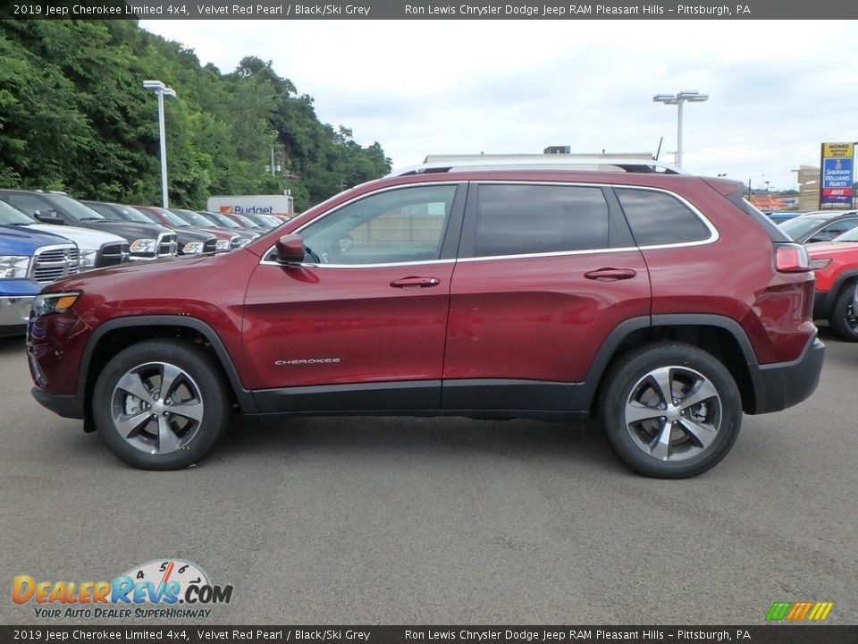 2019 Jeep Cherokee Limited 4x4 Velvet Red Pearl / Black/Ski Grey Photo #2