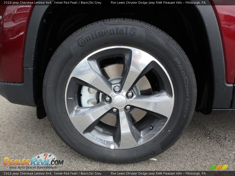 2019 Jeep Cherokee Limited 4x4 Velvet Red Pearl / Black/Ski Grey Photo #9