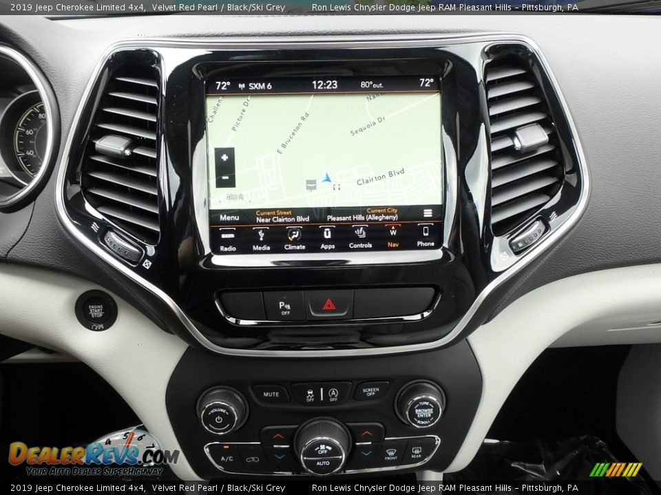 2019 Jeep Cherokee Limited 4x4 Velvet Red Pearl / Black/Ski Grey Photo #17