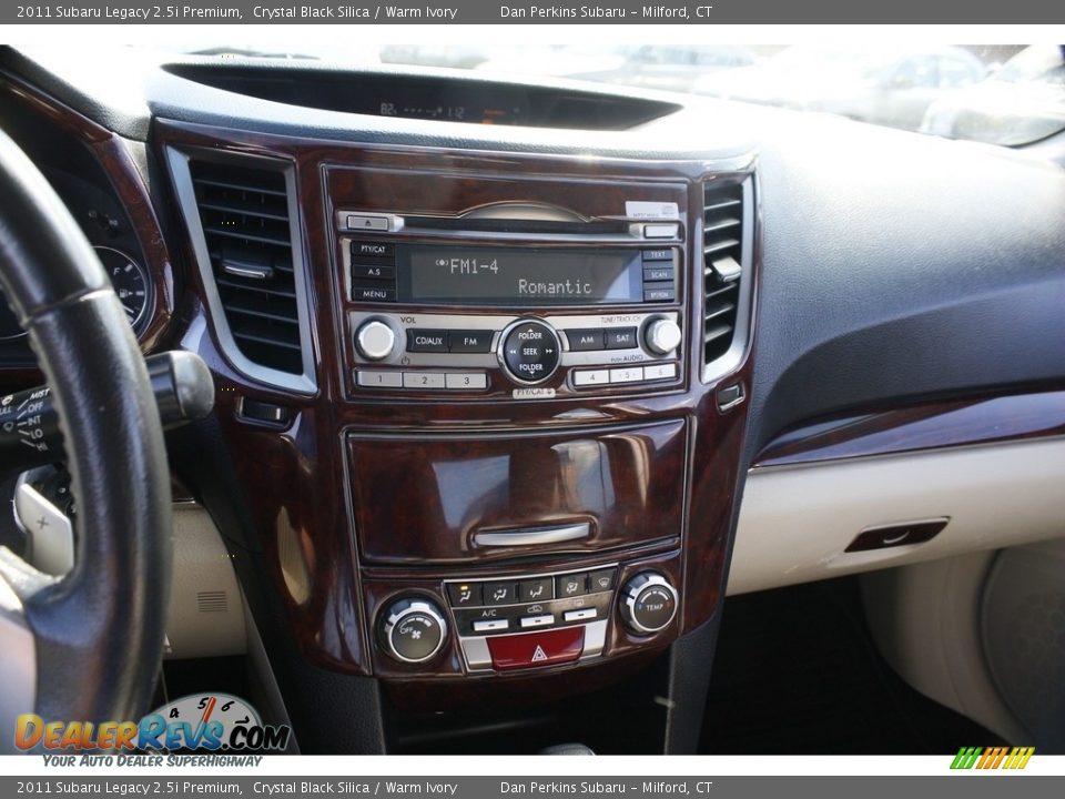 2011 Subaru Legacy 2.5i Premium Crystal Black Silica / Warm Ivory Photo #13