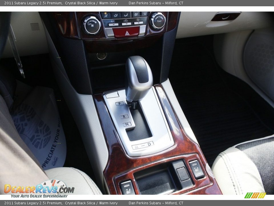 2011 Subaru Legacy 2.5i Premium Crystal Black Silica / Warm Ivory Photo #14