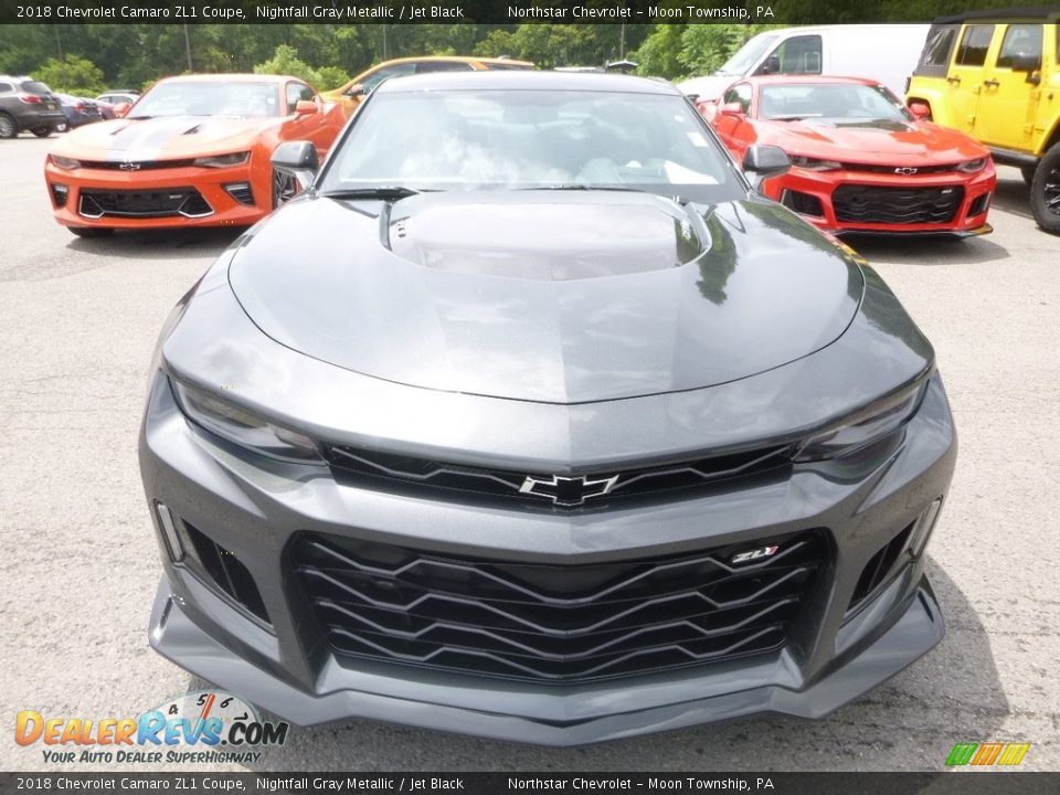 2018 Chevrolet Camaro ZL1 Coupe Nightfall Gray Metallic / Jet Black Photo #8