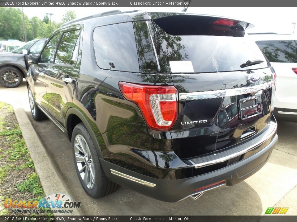 2018 Ford Explorer Limited 4WD Shadow Black / Ebony Black Photo #3