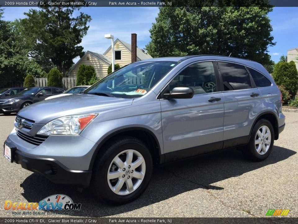 2009 Honda CR-V EX Glacier Blue Metallic / Gray Photo #7