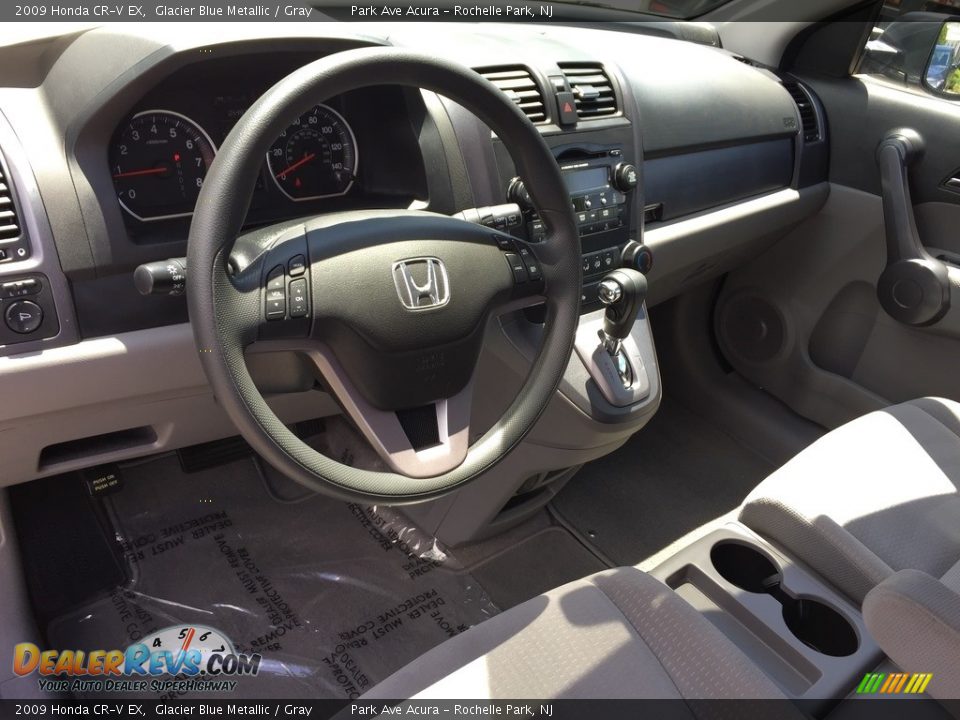 2009 Honda CR-V EX Glacier Blue Metallic / Gray Photo #12