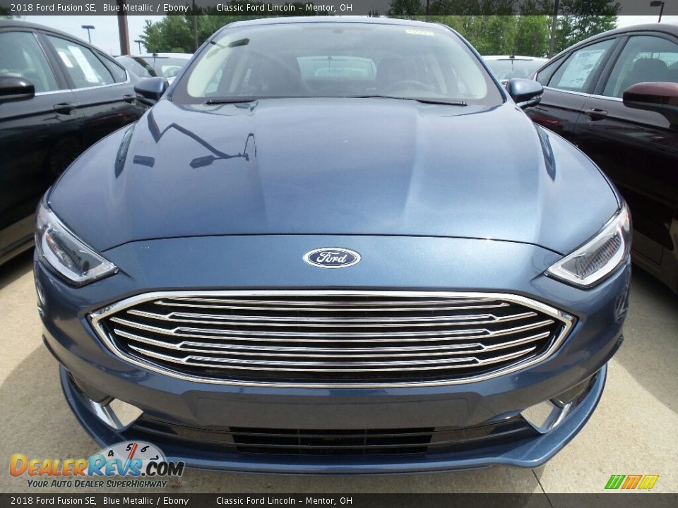 2018 Ford Fusion SE Blue Metallic / Ebony Photo #2