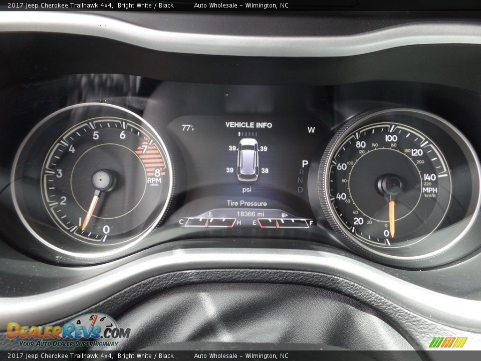 2017 Jeep Cherokee Trailhawk 4x4 Bright White / Black Photo #16