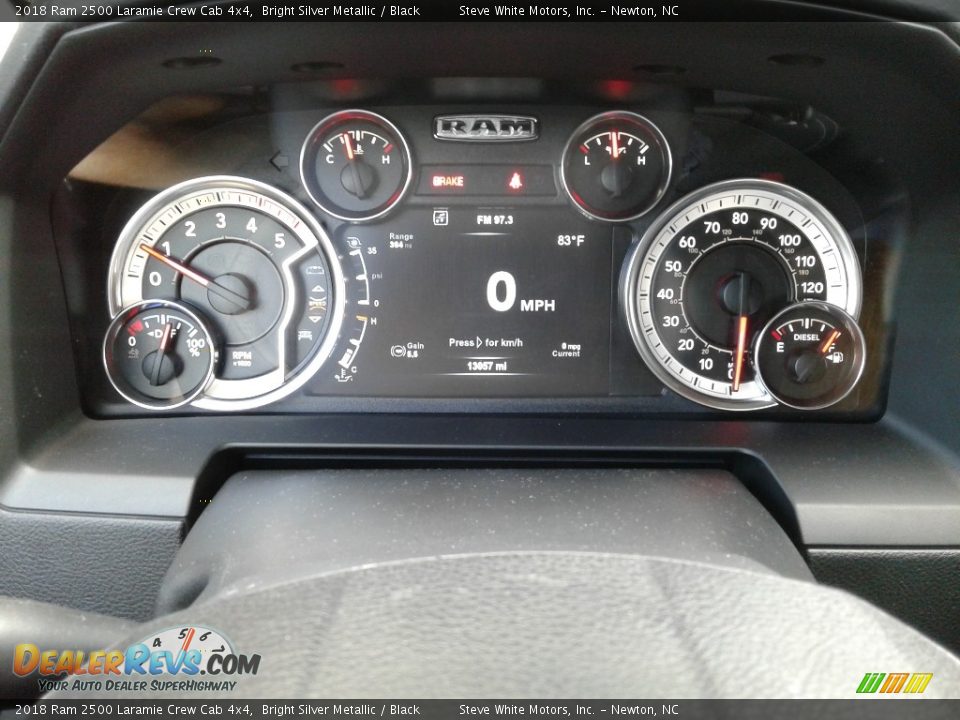 2018 Ram 2500 Laramie Crew Cab 4x4 Bright Silver Metallic / Black Photo #19