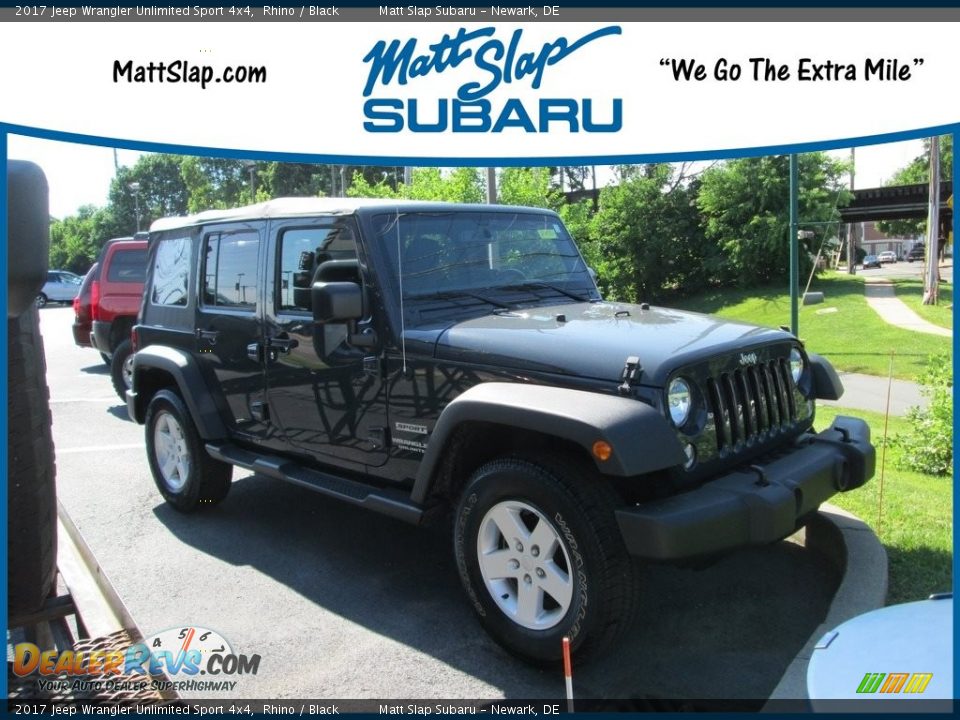 2017 Jeep Wrangler Unlimited Sport 4x4 Rhino / Black Photo #1