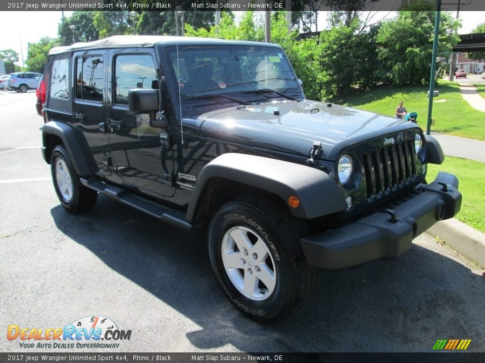 2017 Jeep Wrangler Unlimited Sport 4x4 Rhino / Black Photo #2