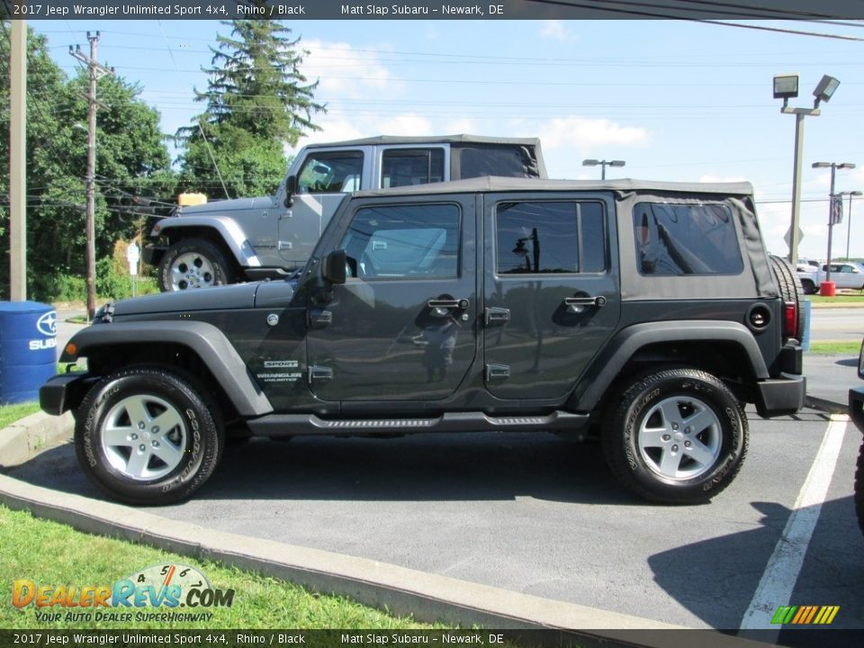 2017 Jeep Wrangler Unlimited Sport 4x4 Rhino / Black Photo #6