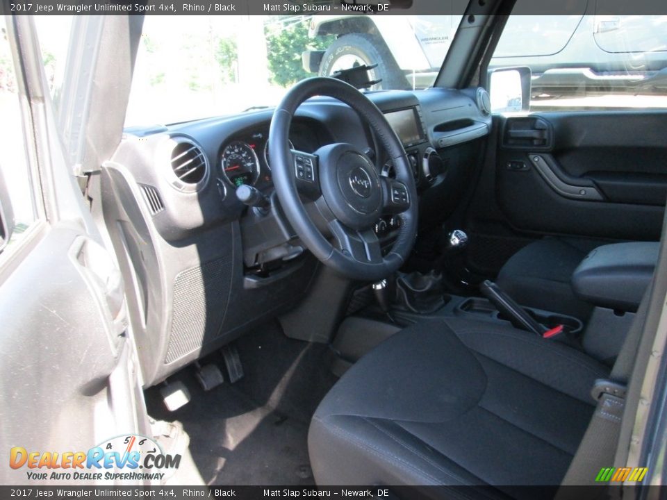 2017 Jeep Wrangler Unlimited Sport 4x4 Rhino / Black Photo #7