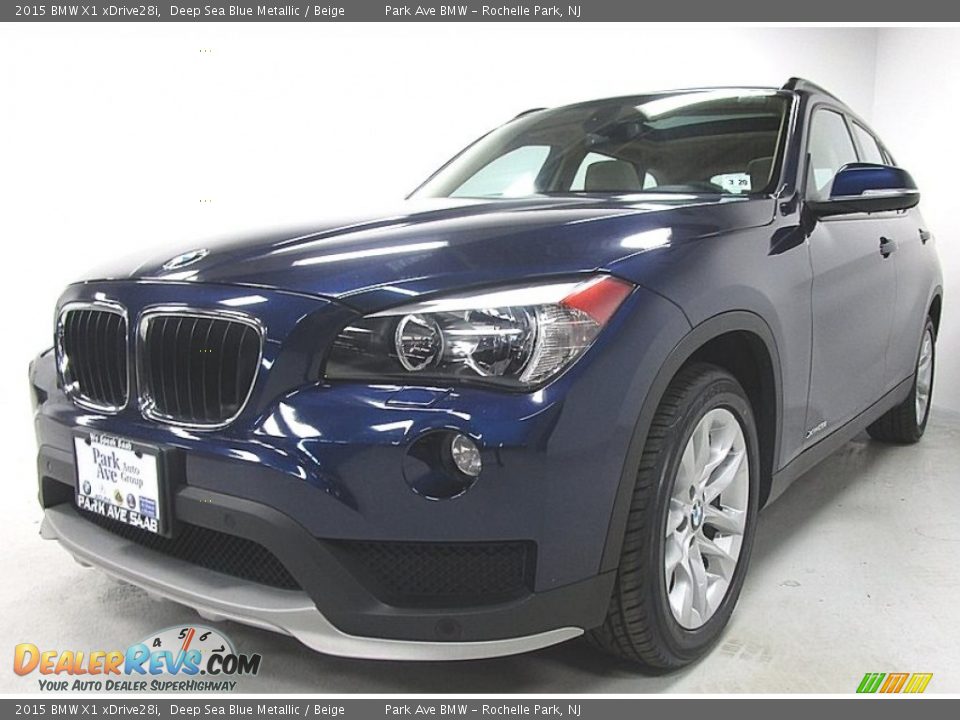 2015 BMW X1 xDrive28i Deep Sea Blue Metallic / Beige Photo #1