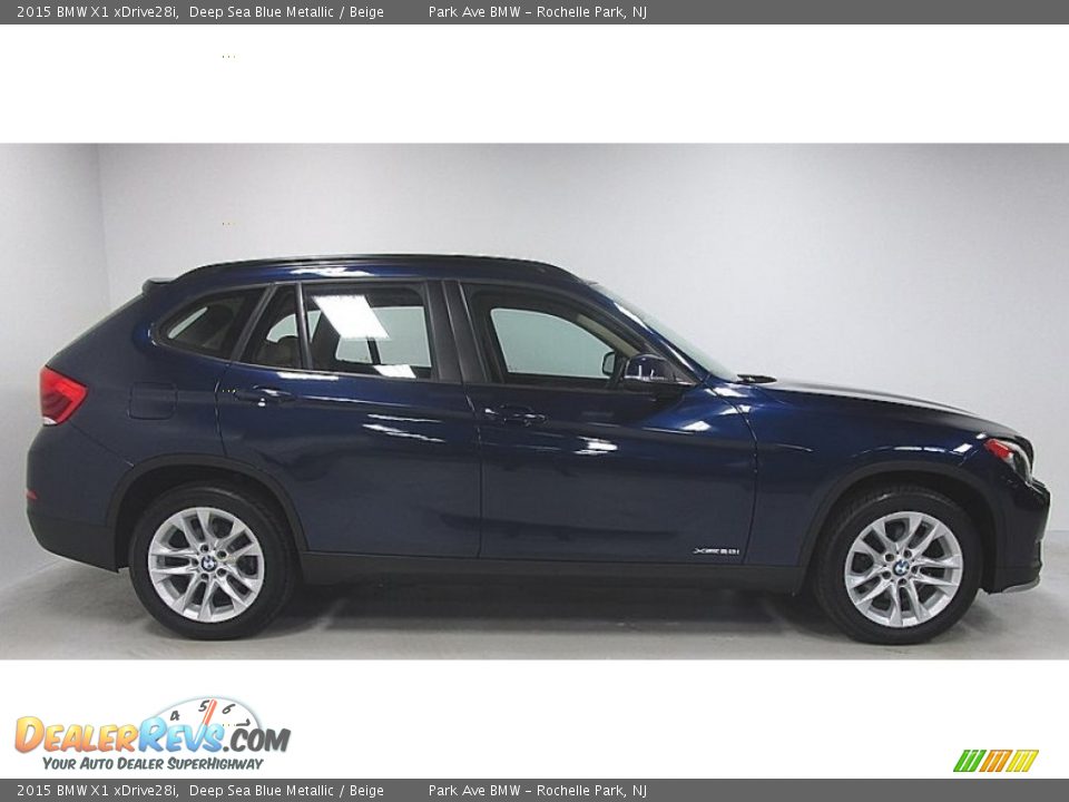 2015 BMW X1 xDrive28i Deep Sea Blue Metallic / Beige Photo #6