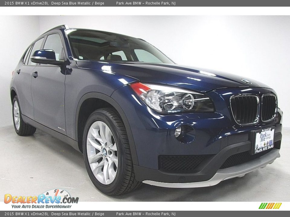 2015 BMW X1 xDrive28i Deep Sea Blue Metallic / Beige Photo #7