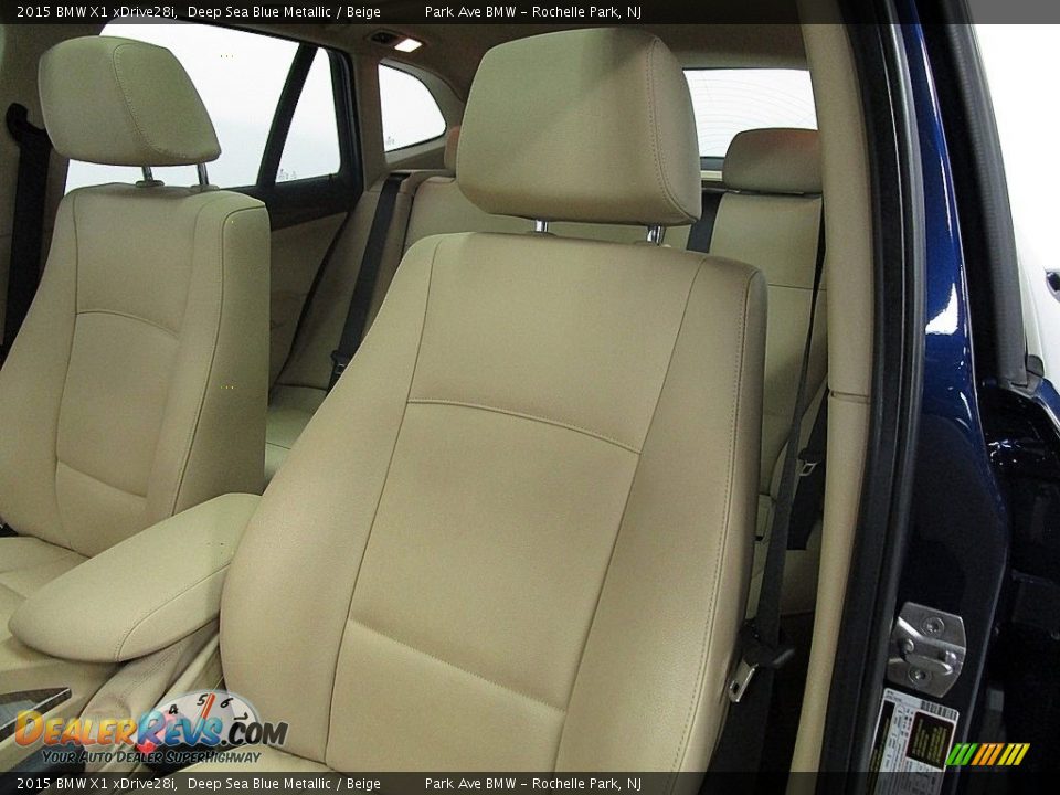 2015 BMW X1 xDrive28i Deep Sea Blue Metallic / Beige Photo #11