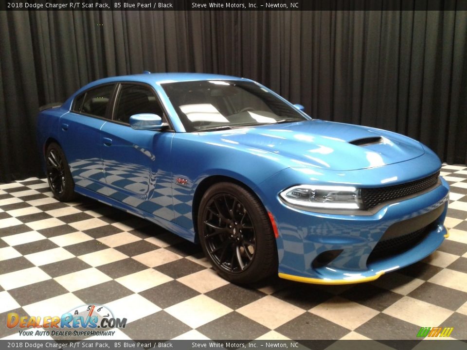 2018 Dodge Charger R/T Scat Pack B5 Blue Pearl / Black Photo #4
