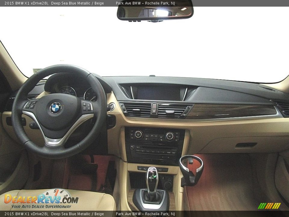 2015 BMW X1 xDrive28i Deep Sea Blue Metallic / Beige Photo #25