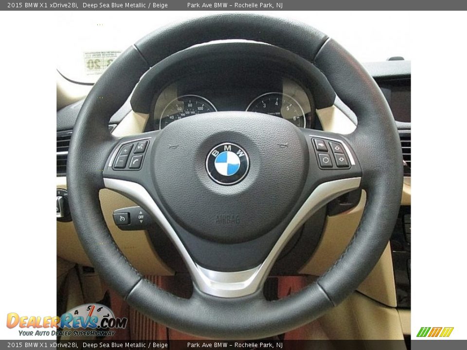 2015 BMW X1 xDrive28i Deep Sea Blue Metallic / Beige Photo #26