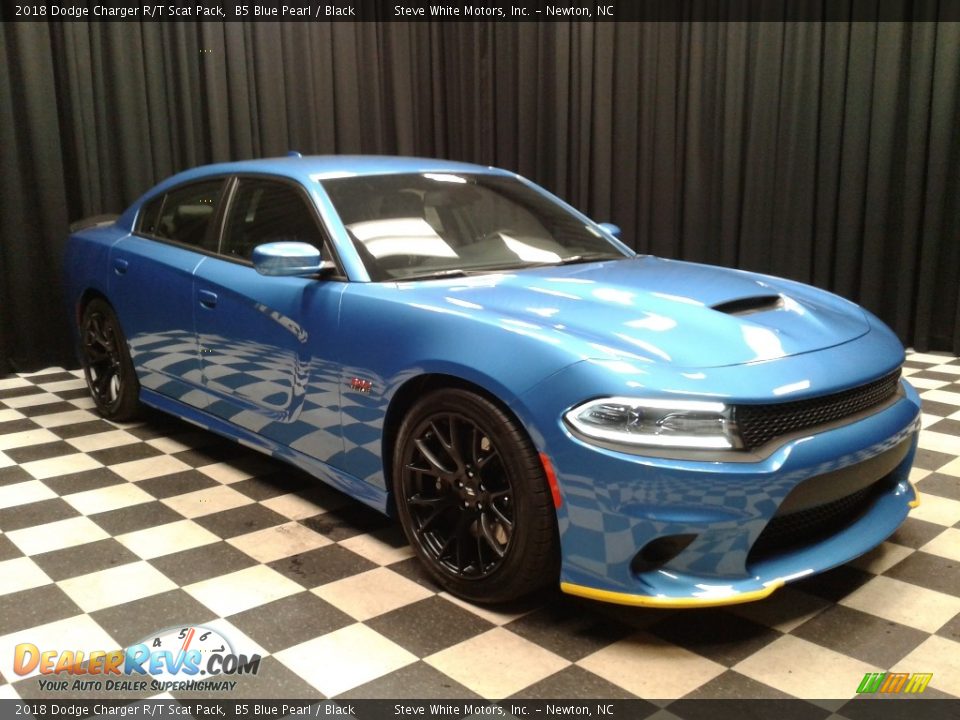 2018 Dodge Charger R/T Scat Pack B5 Blue Pearl / Black Photo #4