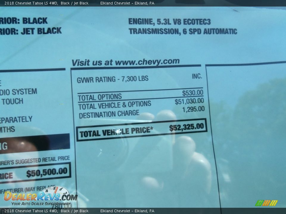 2018 Chevrolet Tahoe LS 4WD Black / Jet Black Photo #18