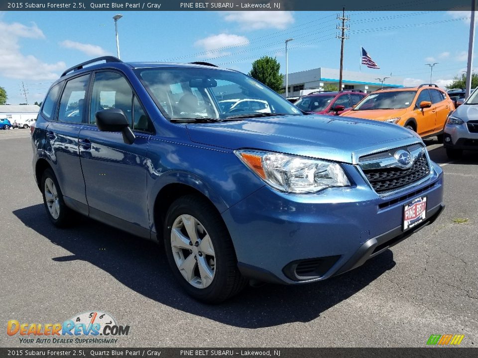 2015 Subaru Forester 2.5i Quartz Blue Pearl / Gray Photo #1