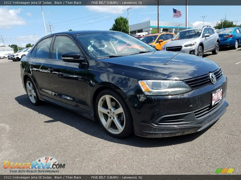 2012 Volkswagen Jetta SE Sedan Black / Titan Black Photo #1