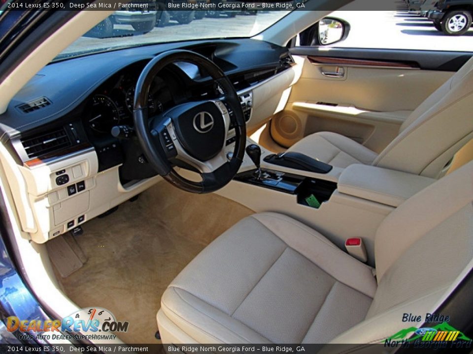 2014 Lexus ES 350 Deep Sea Mica / Parchment Photo #26