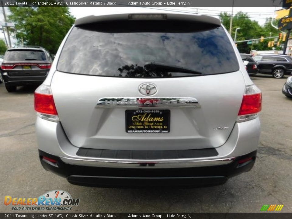 2011 Toyota Highlander SE 4WD Classic Silver Metallic / Black Photo #8