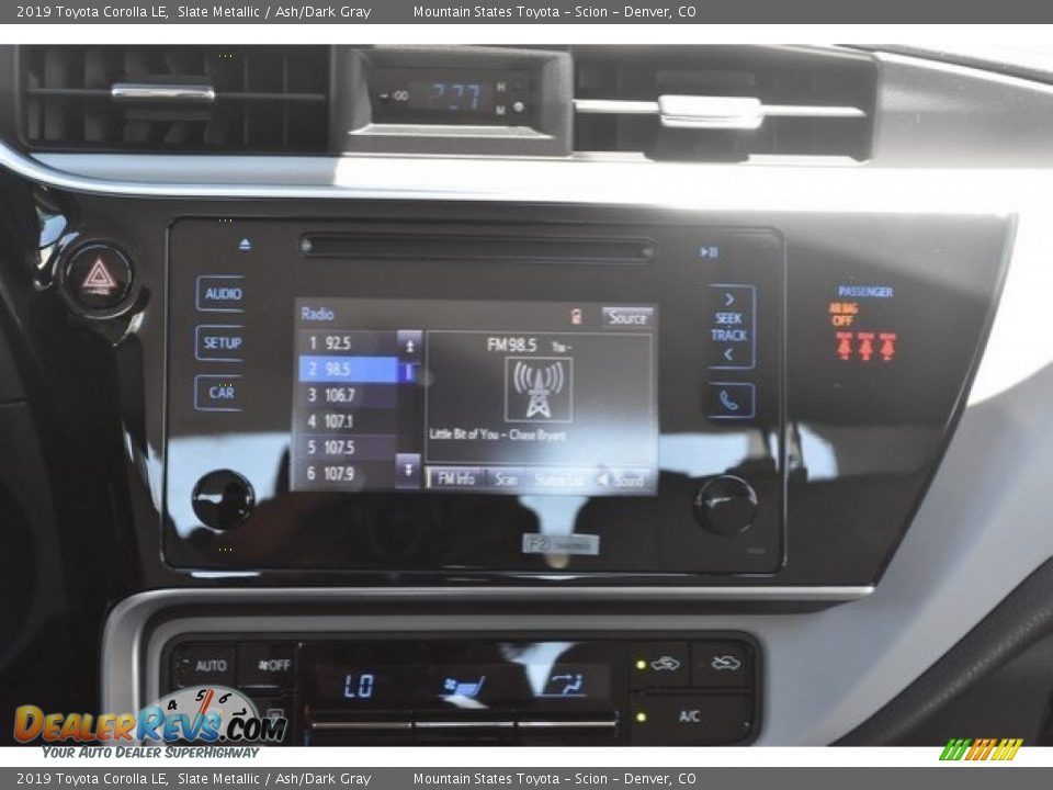 2019 Toyota Corolla LE Slate Metallic / Ash/Dark Gray Photo #9