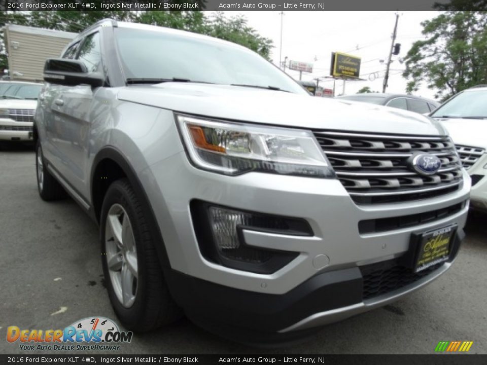 2016 Ford Explorer XLT 4WD Ingot Silver Metallic / Ebony Black Photo #3