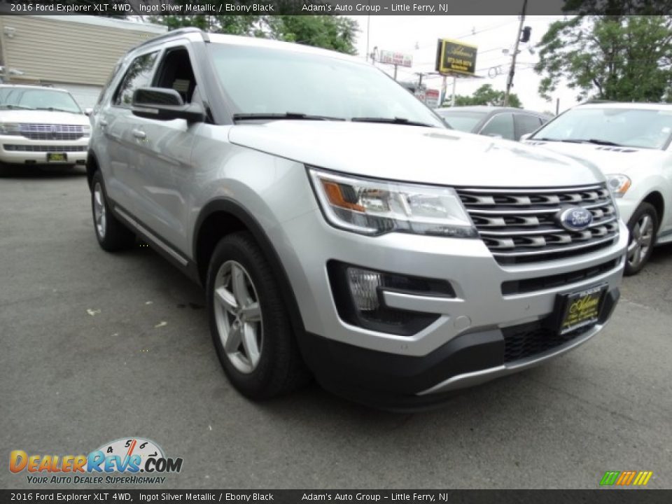 2016 Ford Explorer XLT 4WD Ingot Silver Metallic / Ebony Black Photo #4