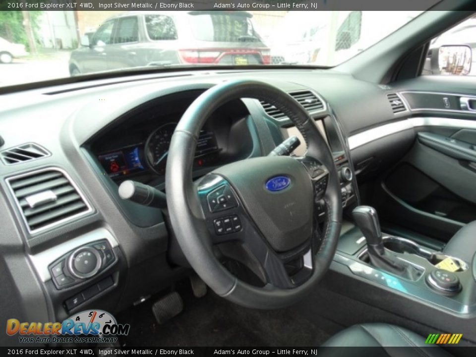 2016 Ford Explorer XLT 4WD Ingot Silver Metallic / Ebony Black Photo #11