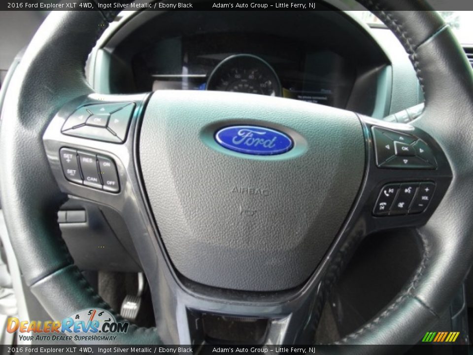 2016 Ford Explorer XLT 4WD Ingot Silver Metallic / Ebony Black Photo #12