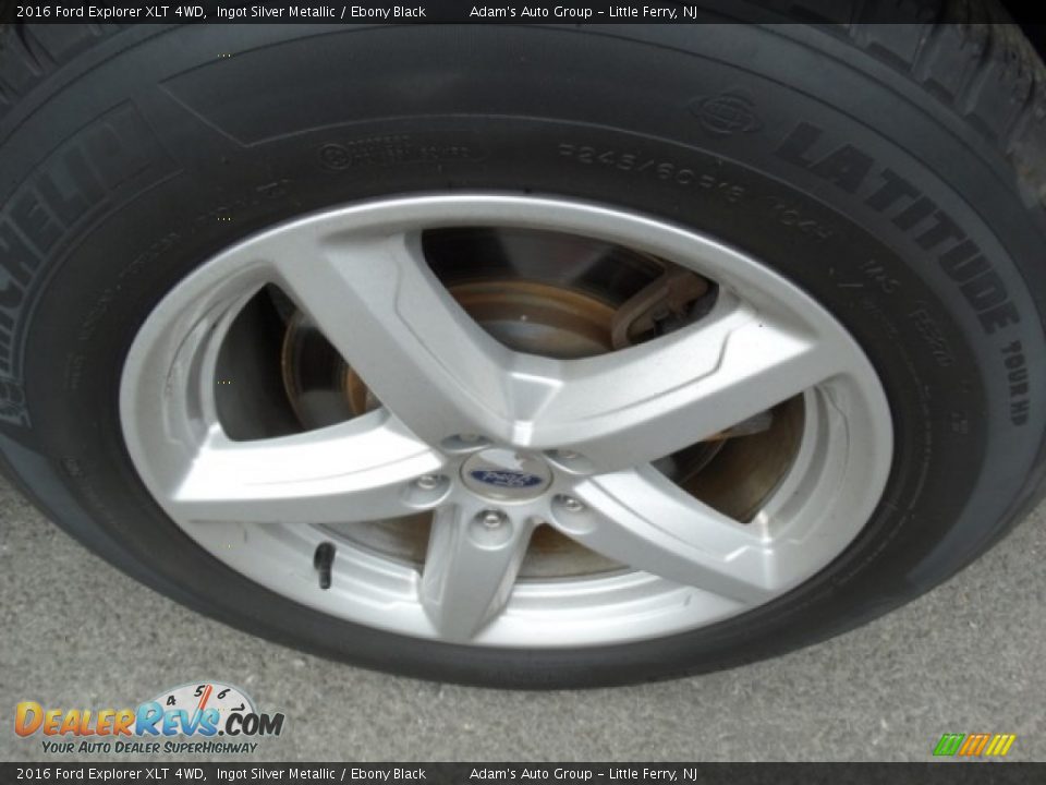 2016 Ford Explorer XLT 4WD Ingot Silver Metallic / Ebony Black Photo #33
