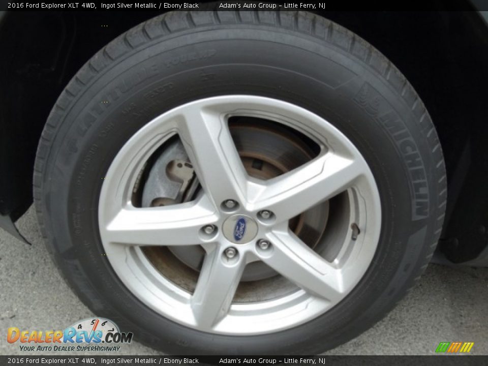 2016 Ford Explorer XLT 4WD Ingot Silver Metallic / Ebony Black Photo #34