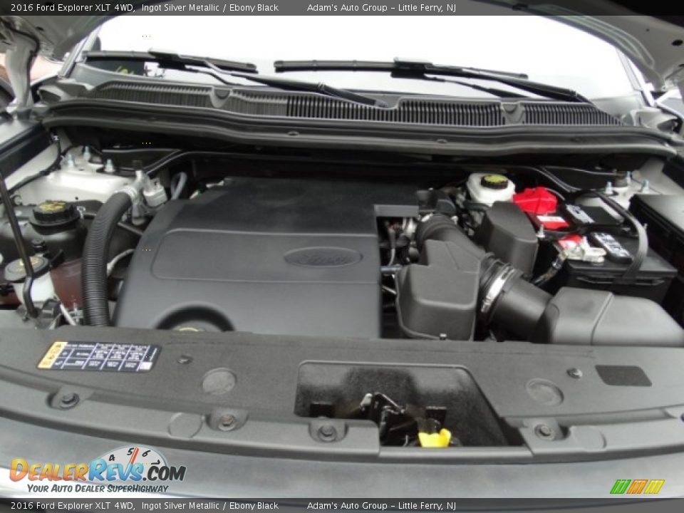 2016 Ford Explorer XLT 4WD Ingot Silver Metallic / Ebony Black Photo #35