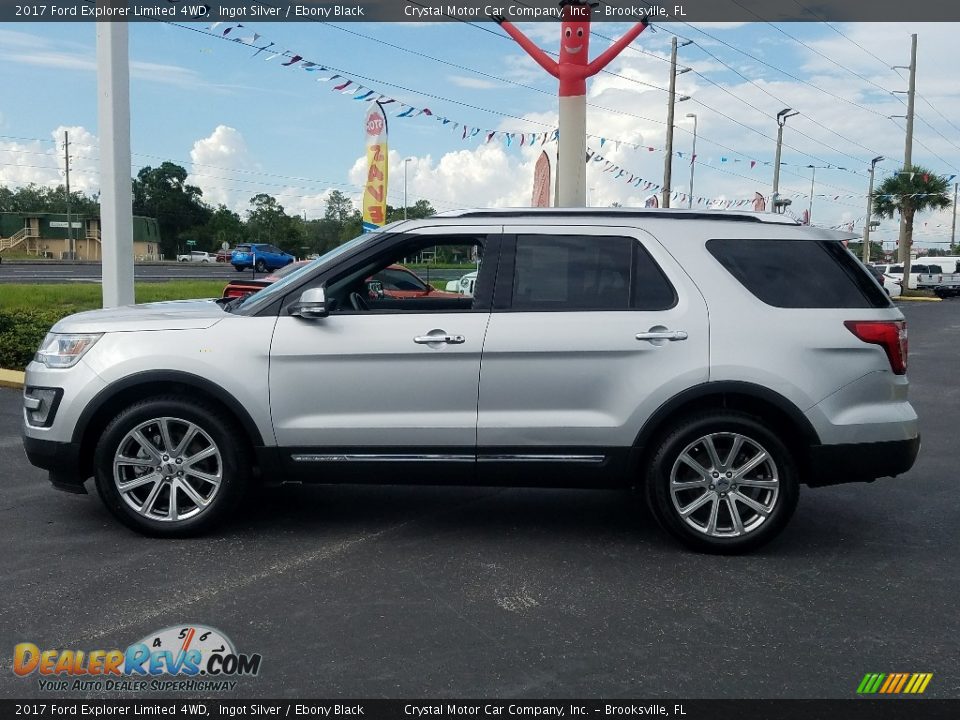 2017 Ford Explorer Limited 4WD Ingot Silver / Ebony Black Photo #2