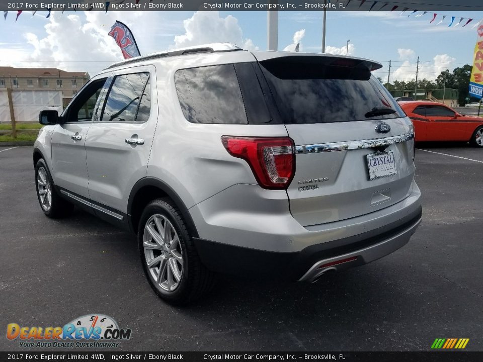 2017 Ford Explorer Limited 4WD Ingot Silver / Ebony Black Photo #3