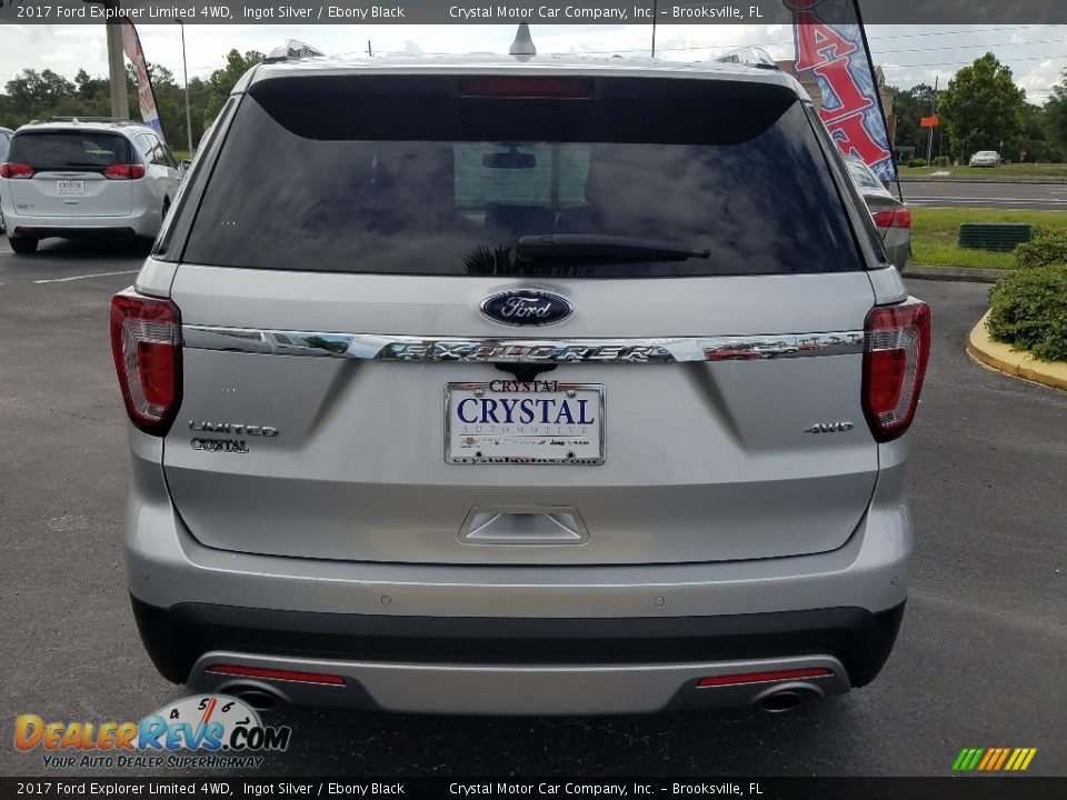 2017 Ford Explorer Limited 4WD Ingot Silver / Ebony Black Photo #4