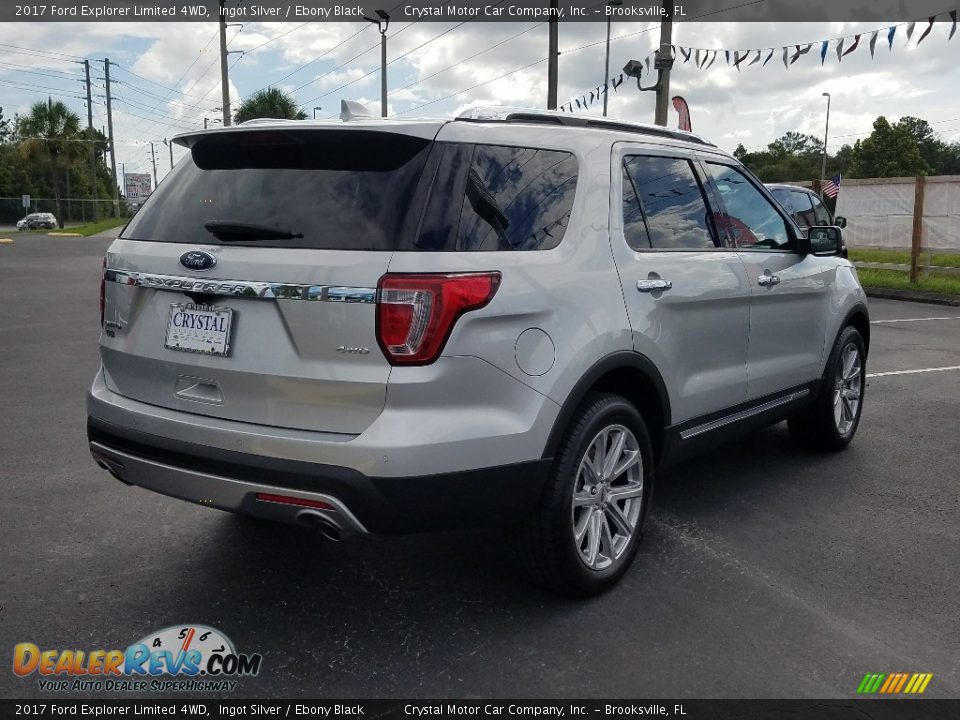 2017 Ford Explorer Limited 4WD Ingot Silver / Ebony Black Photo #5