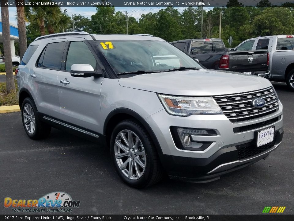 2017 Ford Explorer Limited 4WD Ingot Silver / Ebony Black Photo #7