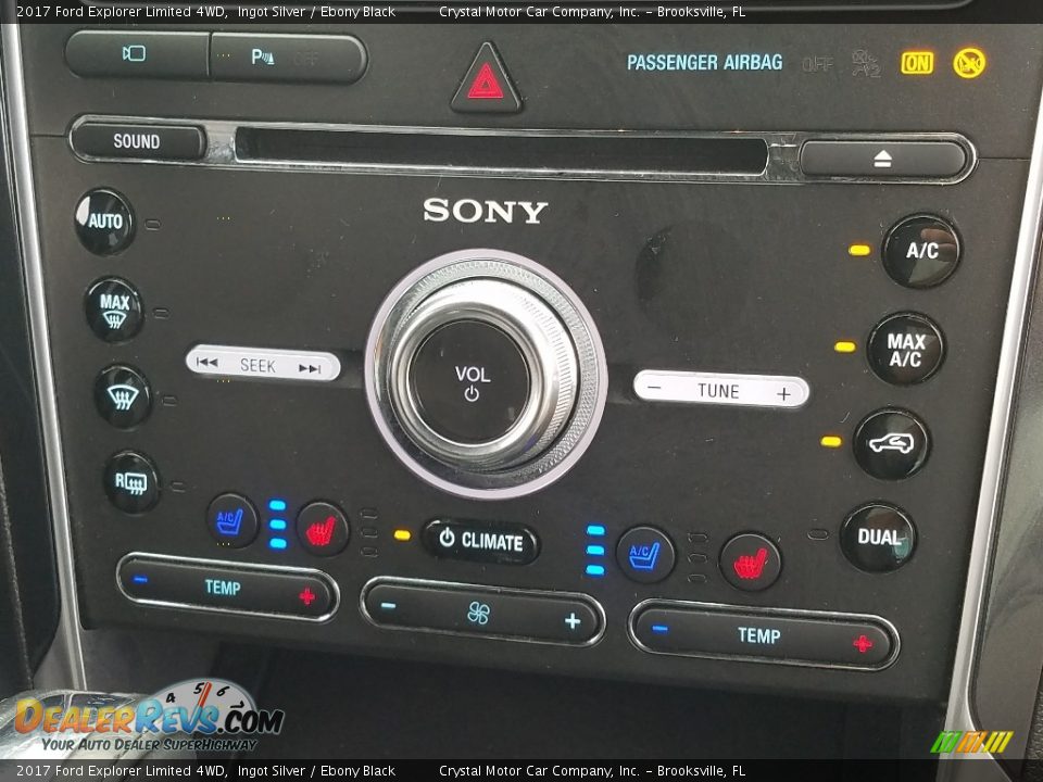 2017 Ford Explorer Limited 4WD Ingot Silver / Ebony Black Photo #17