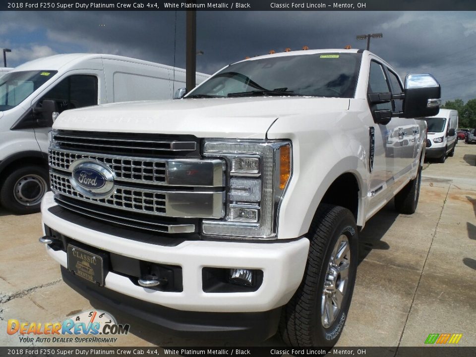 2018 Ford F250 Super Duty Platinum Crew Cab 4x4 White Platinum Metallic / Black Photo #1