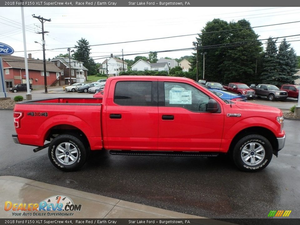 2018 Ford F150 XLT SuperCrew 4x4 Race Red / Earth Gray Photo #4