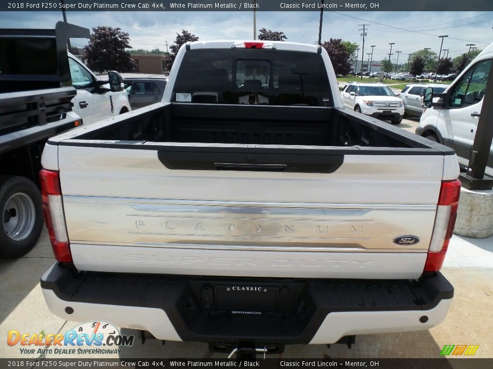 2018 Ford F250 Super Duty Platinum Crew Cab 4x4 White Platinum Metallic / Black Photo #4
