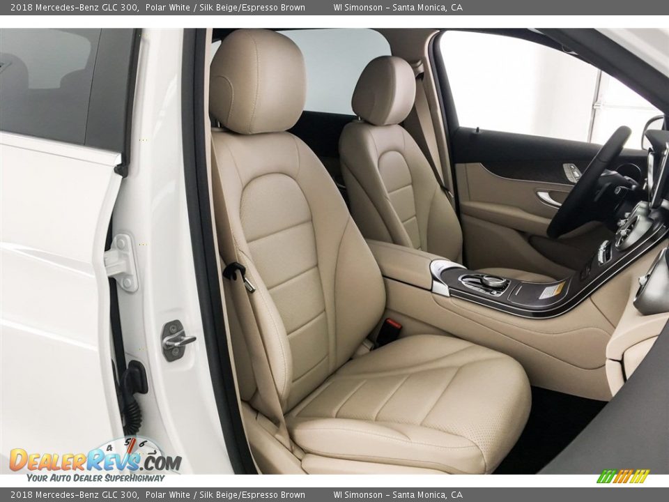2018 Mercedes-Benz GLC 300 Polar White / Silk Beige/Espresso Brown Photo #2