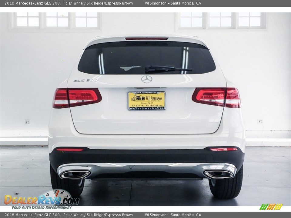 2018 Mercedes-Benz GLC 300 Polar White / Silk Beige/Espresso Brown Photo #4